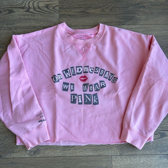 American Eagle Outfitters Tops - 🦅 American Eagle Mean Girls “On Wednesdays We Wear Pink” Sweatshirt